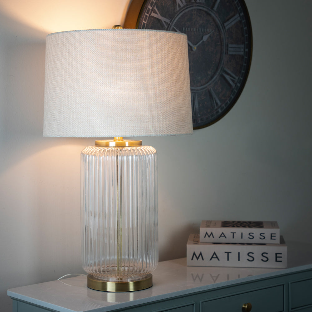 Tabitha Glass Table Lamp | 72cm