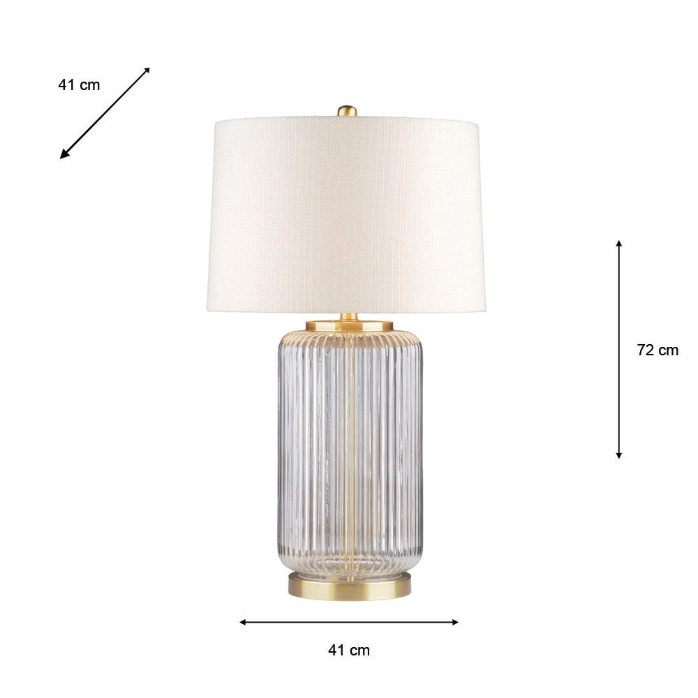 Tabitha Glass Table Lamp | 72cm