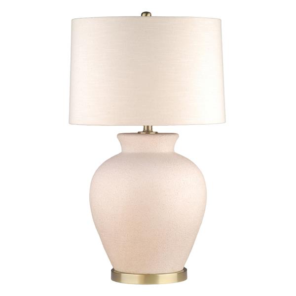 Fabia Ceramic Table Lamp Sandy White 71cm