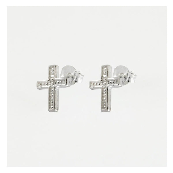 Crumble & Core | Boxed Earring Card | Cross White