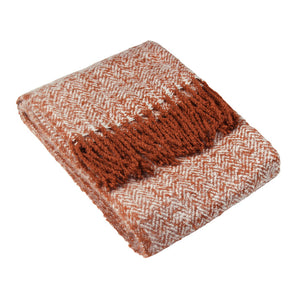 Weaver Herringbone Throw | Rust