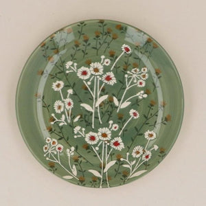 Green Wild Daisy | Stoneware Side Plate