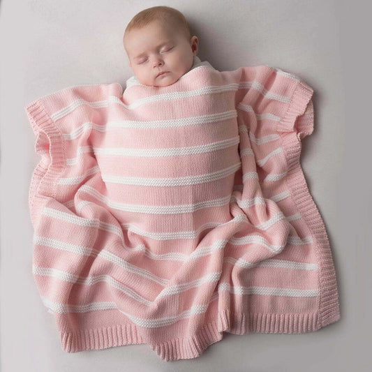 Pink & White Stripes Blanket