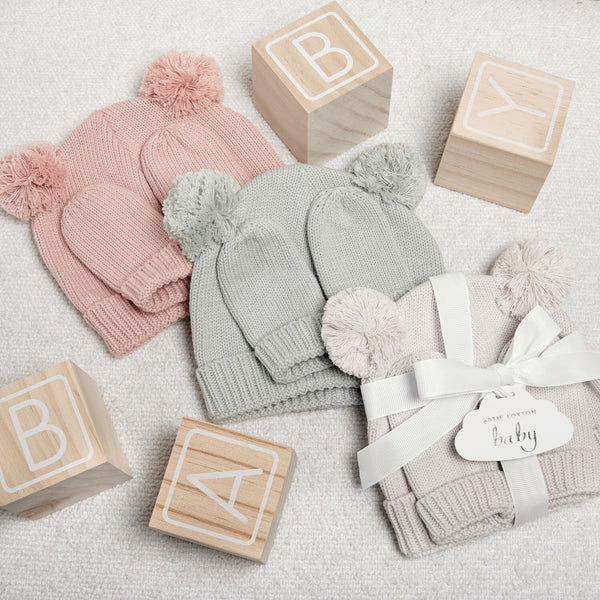 Baby Hat And Mittens 0-3 Months | Pink | Katie Loxton