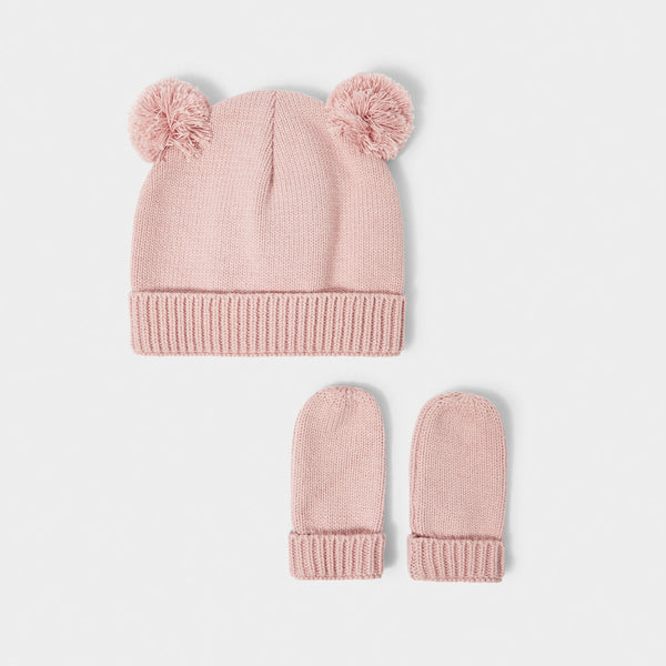 Baby Hat And Mittens 0-3 Months | Pink | Katie Loxton