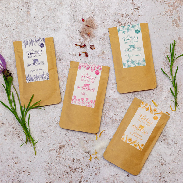 The Natural Beauty Pot | Rose Bath Salts | 40g