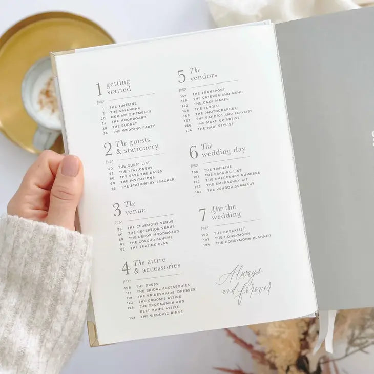 Luxury Floral Wedding Planner Book