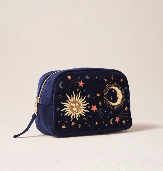 Elizabeth Scarlett | Celestial Cosmetics Bag | Navy Velvet