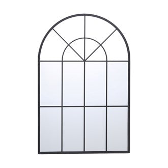 Black Arch Top Wall Mirror 60x90cm