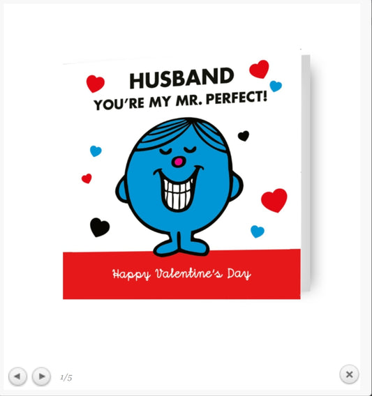 Valentines Card | Husband | Mr Men