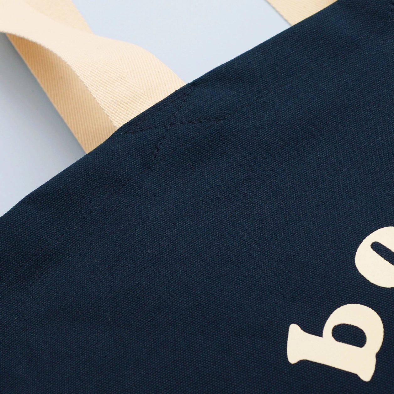 Books & Snacks | Canvas Tote Bag | Midnight Blue