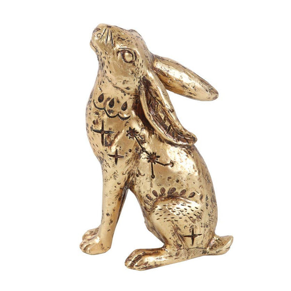 Mystical Midnight Hare Decorative Figurine | 13cm