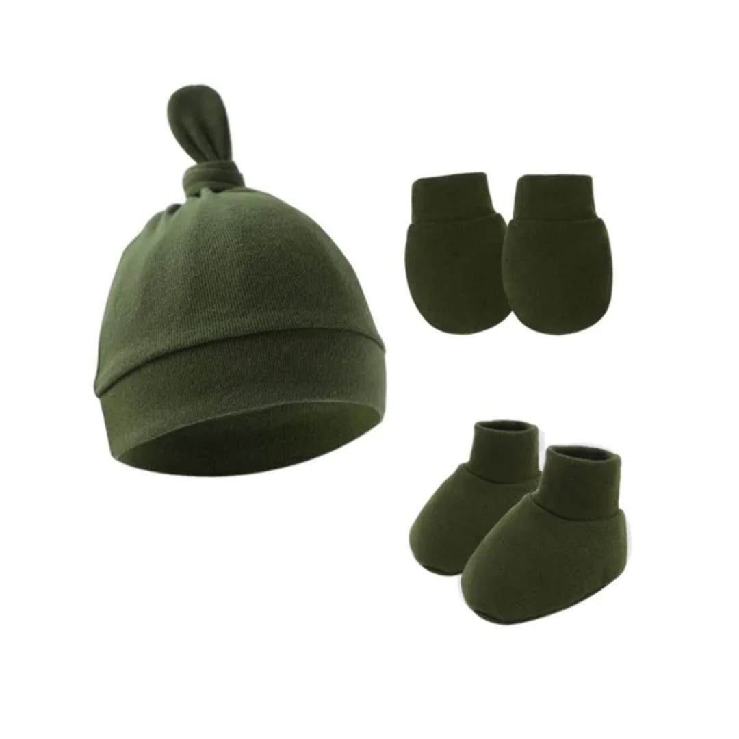 Baby Hat| Gloves | Booties (Green)