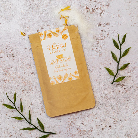 The Natural Beauty Pot | Calendula & Lemongrass Bath Salts | 40g