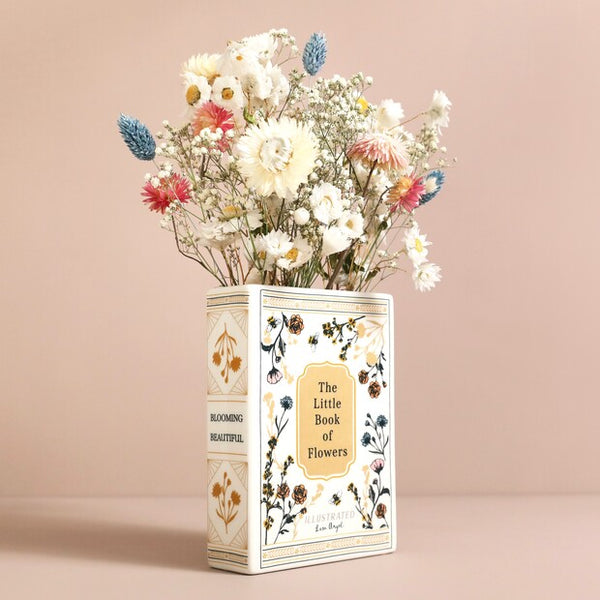 Ceramic little book of flowers vase