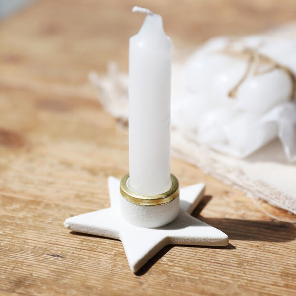 Ceramic Star Candlestick Holder