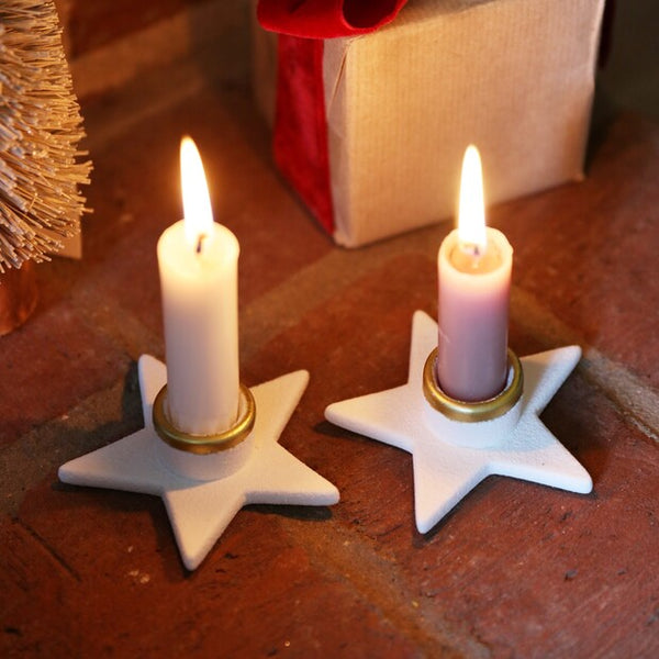 Ceramic Star Candlestick Holder