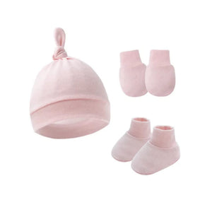 Baby Hat| Gloves | Booties (Baby Pink)