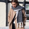 Charcoal Two-Tone Winter Scarf