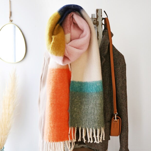 Colourful Block Winter Scarf