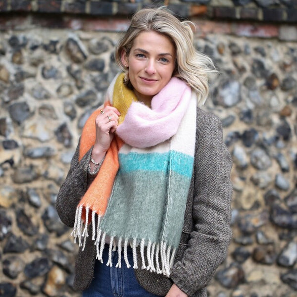 Colourful Block Winter Scarf