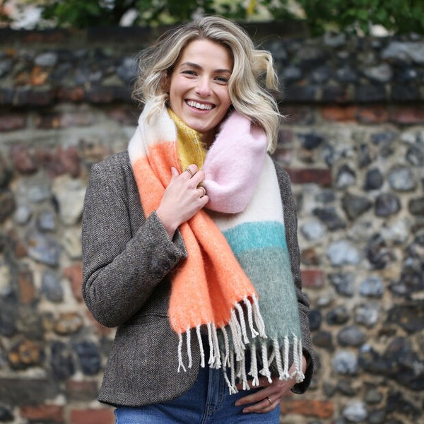 Colourful Block Winter Scarf