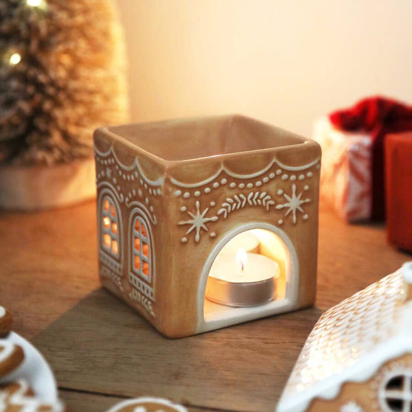 Ceramic Gingerbread House Wax Burner