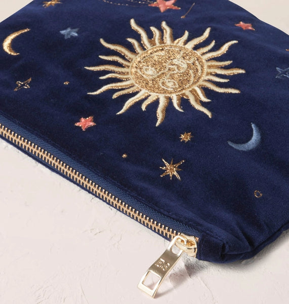 Elizabeth Scarlett | Celestial Mini Pouch | Navy Velvet