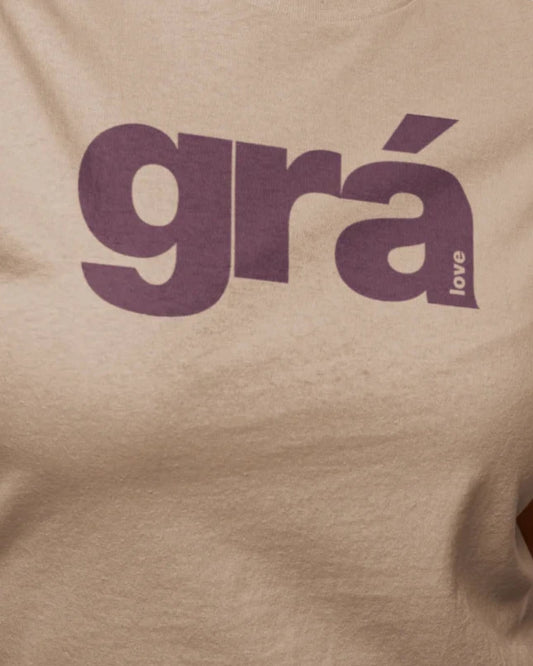 fukil | grá hoodie | sand & burgundy | XL