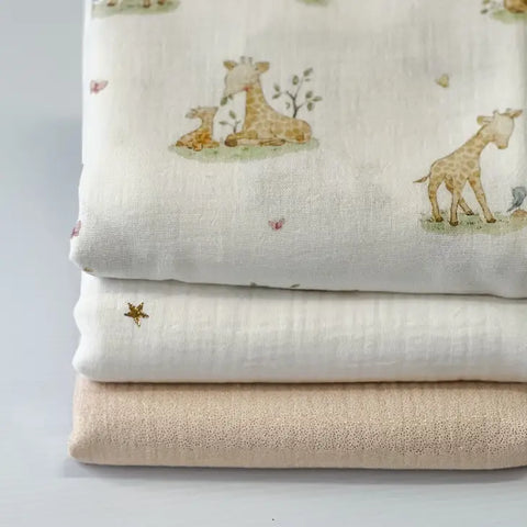 Handmade Muslins 3pk - Baby Giraffe