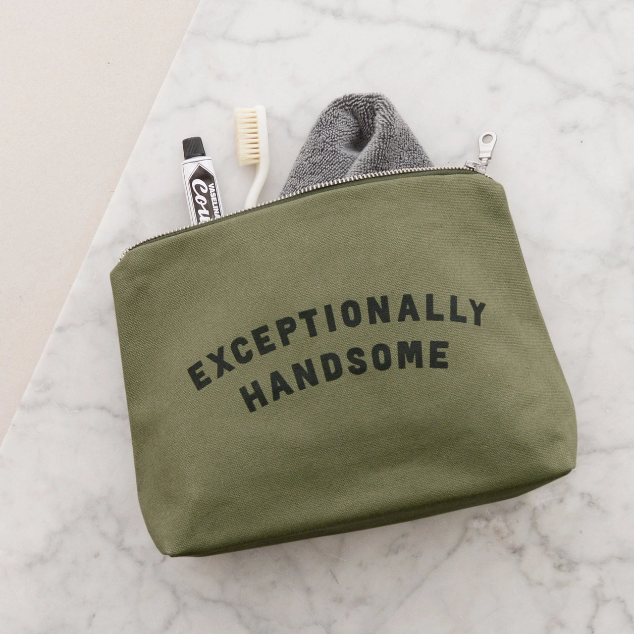 Exceptionally Handsome | Wash Bag | Olive