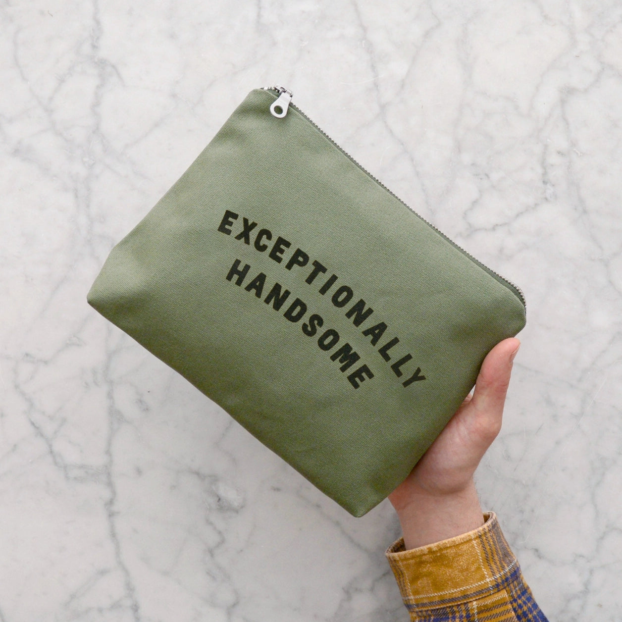 Exceptionally Handsome | Wash Bag | Olive