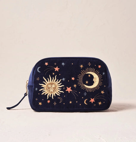 Elizabeth Scarlett | Celestial Cosmetics Bag | Navy Velvet