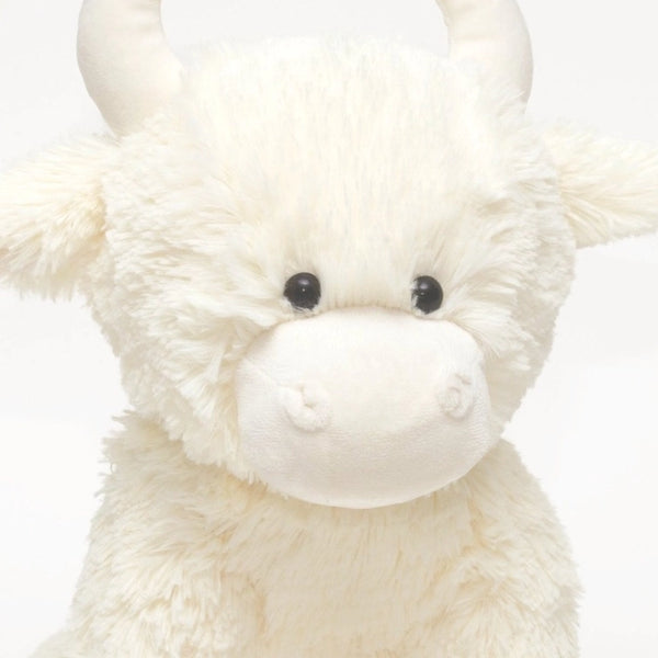 Scottish Highland Cow Plush Soft Toy Large Cream - 30cm