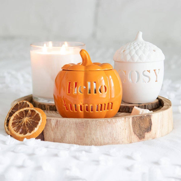 Cosy Autumn Acorn Tealight Candle Holder (UK spelling)