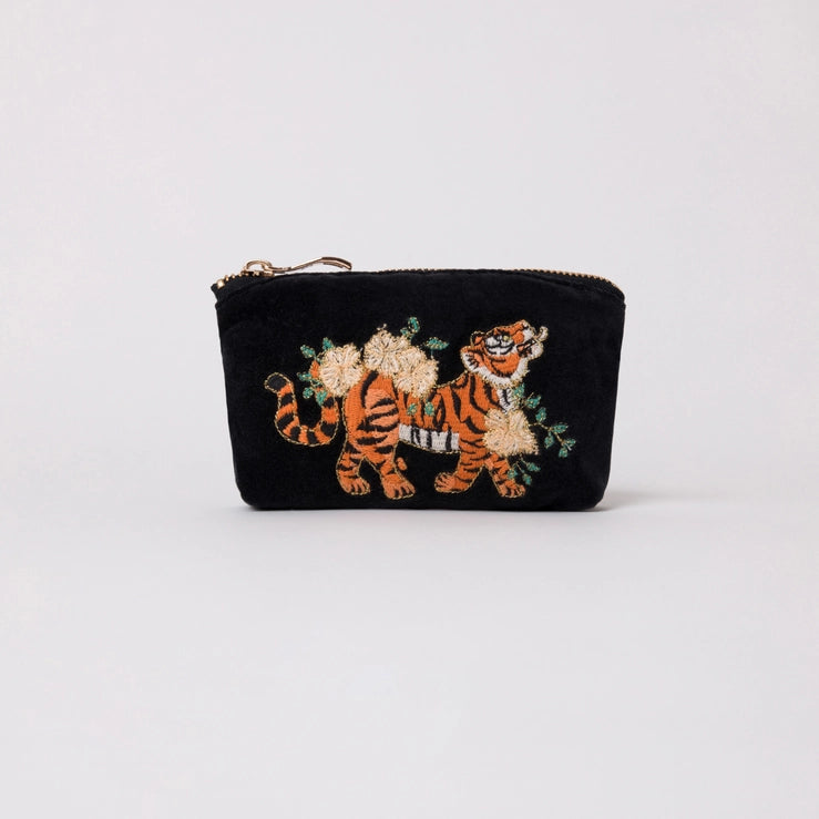 Elizabeth Scarlett | Tiger Coin Purse | Black Velvet