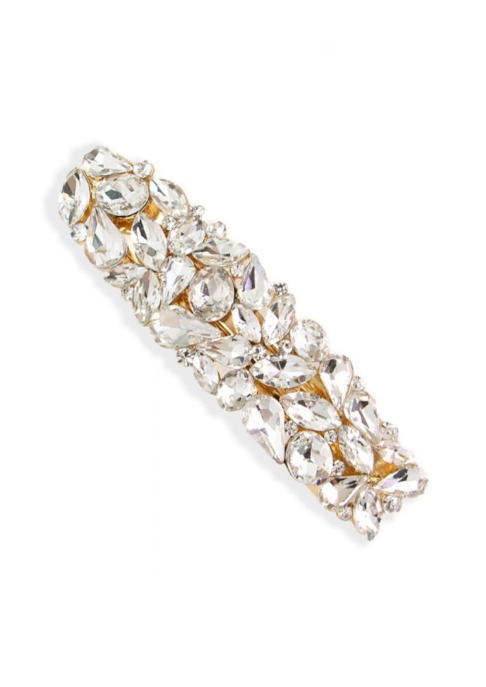 Exquisite Gold & Crystal Barrette
