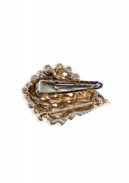 Electric Gold Crystal Hedgehog Brooch