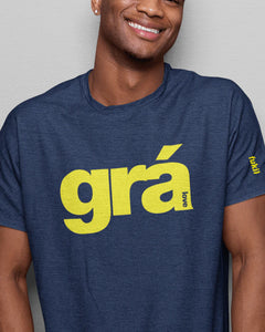 T-shirt - Gra-  Navy/Yellow (S)