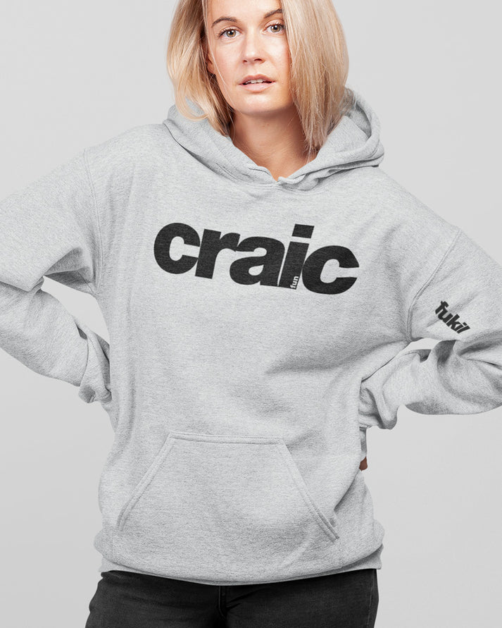 Fukil | Craic Hoodie | Ash Grey & Black