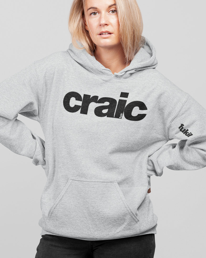 Hoodie - Craic - Grey/Black (L)