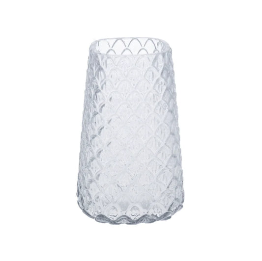 Clear Glass Scale Vase Small