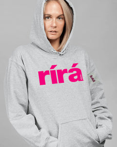 fukil | hoodie | rira | grey & pink | M