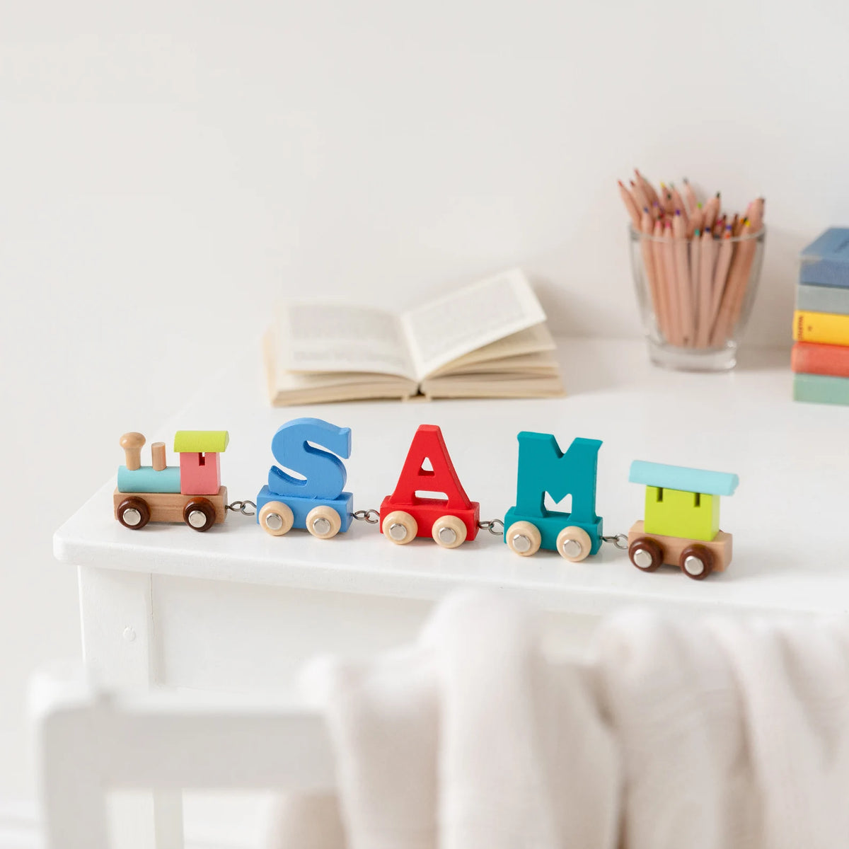 Personalised Name Train | Letter S | Blue