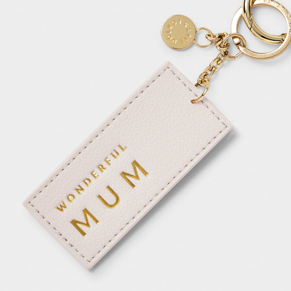 Chain Keyring | Wonderful Mum  | White