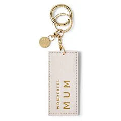 Chain Keyring | Wonderful Mum  | White