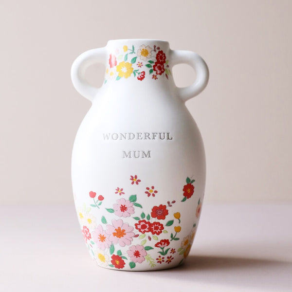 Ceramic Wonderful Mum Floral Vase | H15.5cm