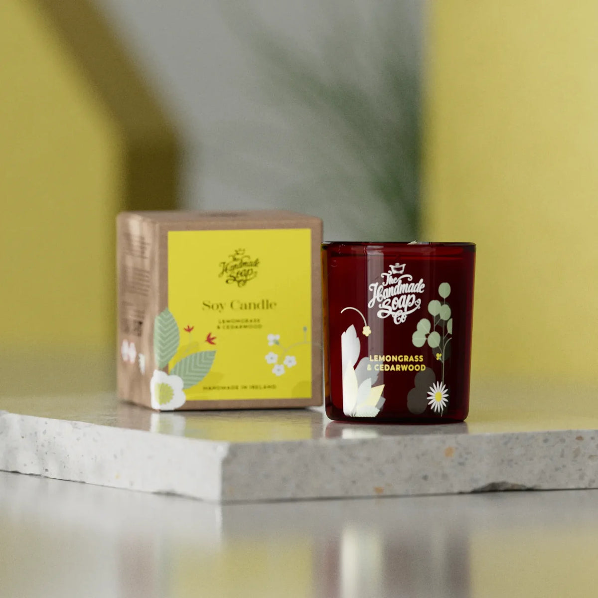 The Handmade Soap Company | Scented Soy Candle | Lemongrass & Cedarwood | 210g