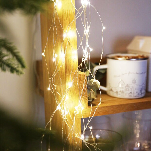 Silver Wire Waterfall String Lights | Plug In