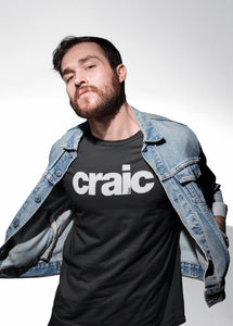 Fukil | Craic T-Shirt | Soot Black  & Cloud